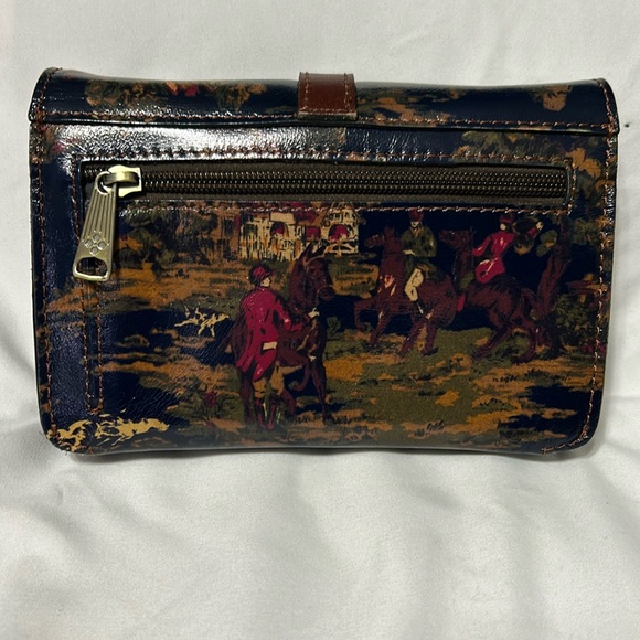 Patricia Nash Torri Kent Countryside Navy Crossbody - Picture 2 of 10